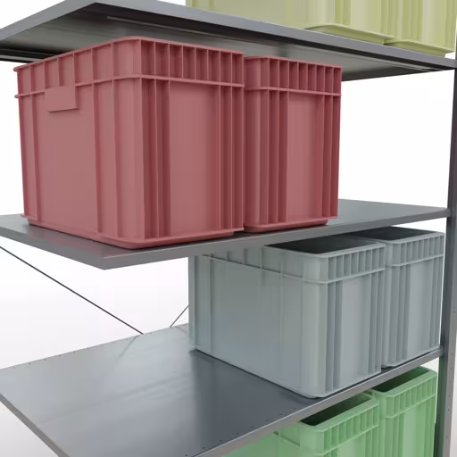 Tablette supplémentaire système enfichable 2000x1300x800 mm, type 150 kg, galvanisée avec réf. 12785-130 Étagère supplémentaire pour système enfichable 2000x1300x800 mm, type 150 kg, galvanisée de Schulte Lagertechnik de la catégorie des systèmes enfichables