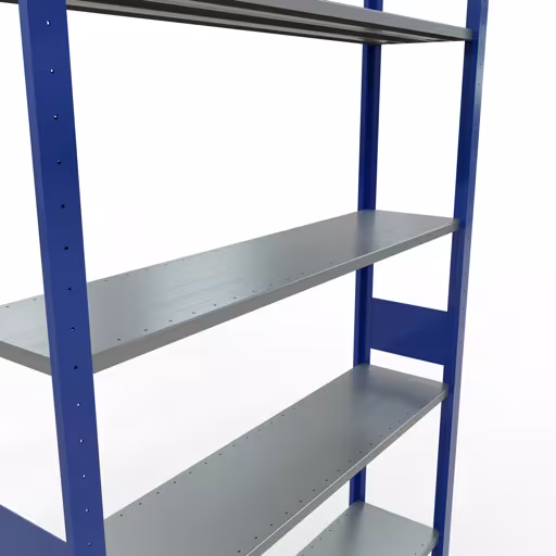 Immagine del prodotto n. 13 dell'articolo scaffale base, scaffale, sistema a innesto MULTIplus150, 3000 x 1300 x 300 mm, 7 ripiani, RAL 5010 blu genziana/zincato dalla gamma di prodotti del sistema a innesto della marca Schulte Lagertechnik