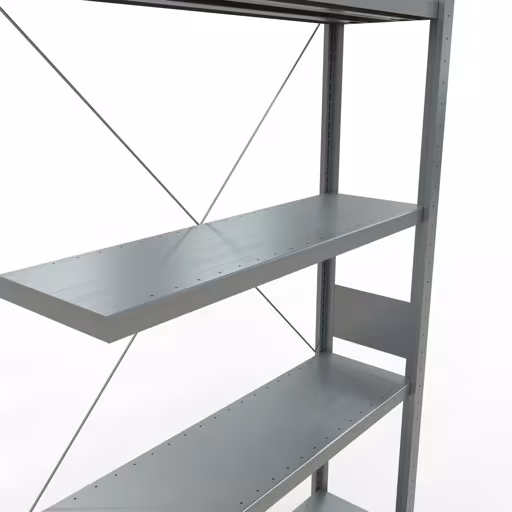 Image du produit n° 12 de l'article Rayonnage complémentaire, rayonnage à étagères, système enfichable MULTIplus330, 3000 x 1000 x 300 mm, 7 étagères, traverse, galvanisé Figure n° 12 de l'article Rayonnage complémentaire, rayonnage à étagères, système enfichable MULTIplus330, 3000 x 1000 x 300 mm, 7 étagères, galvanisé du groupe de produits système enfichable de Schulte Lagertechnik