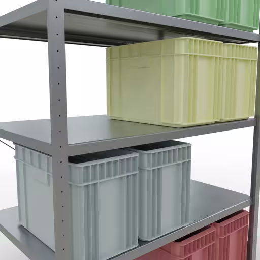 Figure n° 10 de l'article étagère de base du système enfichable 2000x1300x800 mm, type 250 kg, galvanisée du groupe de produits du système enfichable de la marque Schulte Lagertechnik