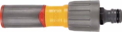 Sistema di spruzzatura con tubo flessibile HOZELOCK PLUS con spina del marchio Hozelock Sistema di spruzzatura a innesto rapido HOZELOCK per tubo flessibile, appartenente alla categoria di attrezzature per l'irrigazione e ugelli a spruzzo, con codice articolo 4000350205.