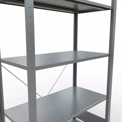 Figura n. 13 dell'articolo scaffale base, scaffale, sistema a innesto MULTIplus150, 2000 x 1000 x 500 mm (AxLxP), 5 ripiani, traversa, zincato del gruppo di prodotti sistema a innesto della marca Schulte Lagertechnik