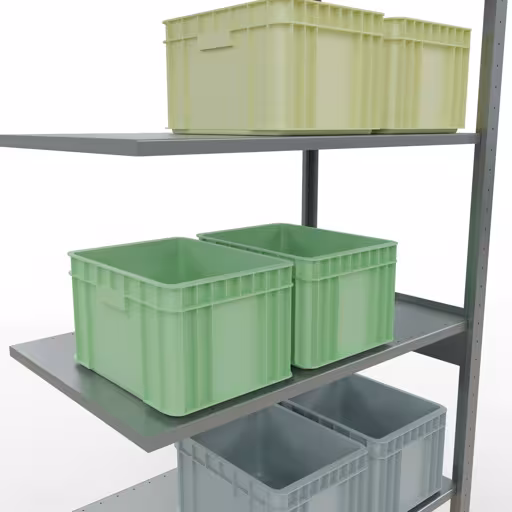 Figure n° 11 de l'article étagère complémentaire, étagère à étagères, système enfichable MULTIplus85, 2500 x 1000 x 600 mm, 6 étagères, galvanisé du groupe de produits système enfichable de la marque Schulte Lagertechnik