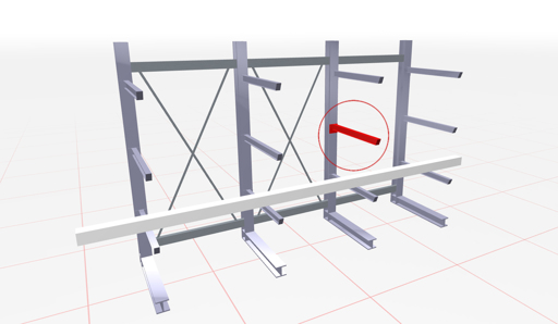 Immagine aggiuntiva dell'articolo K 6000 Braccio a sbalzo IPE 160 per IPE 240 - 330 con predisposizione per perno a spina, 2000 mm, portata massima 1450 kg, RAL 3000 realizzato in K6000 per merci pesanti