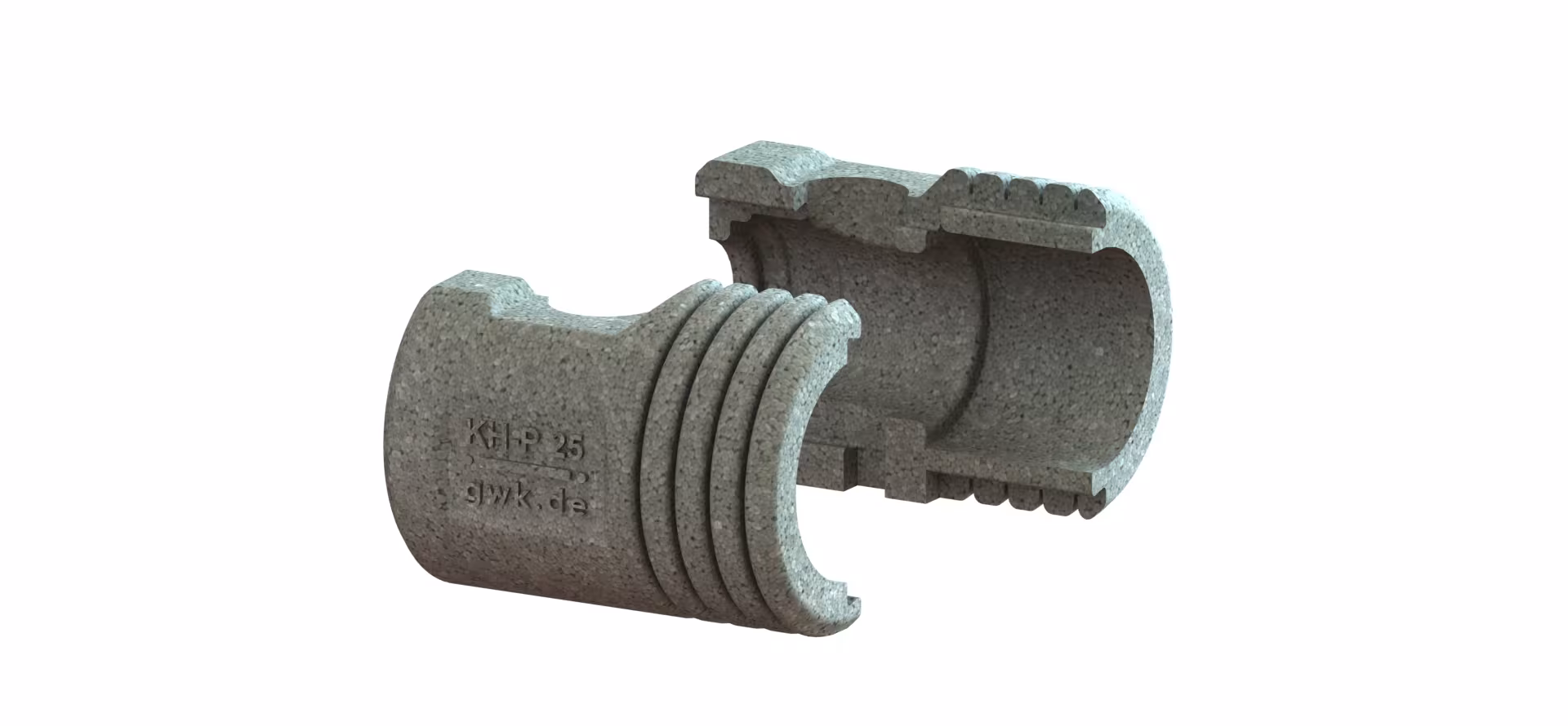 GWK Cassetta in EPP serie KH-P grigio argento, per valvole a sfera di pompe, isolamento raccordi, cod. 5234025002
