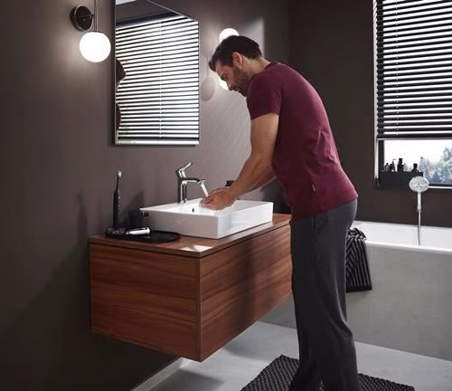 Hansgrohe METRIS 110 Miscelatore monocomando per lavabo, larghezza nominale 15 ComfortZone 110 con scarico G 1 1/4" cromo