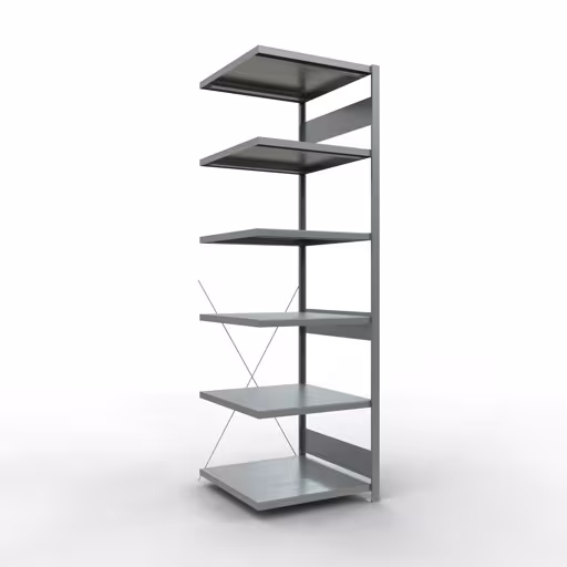 Figure n° 12 de l'article, système d'étagères enfichables MULTIplus250, 2500 x 750 x 800 mm, 6 étagères, galvanisées du groupe de produits système enfichable de Schulte Lagertechnik