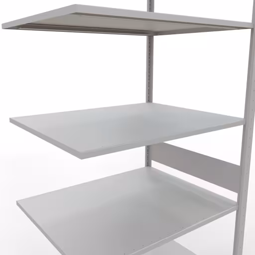 Image du produit n° 6 de l'article étagère complémentaire, étagère, système enfichable MULTIplus150, 3000 x 1000 x 800 mm, 7 étagères, RAL 7035 gris clair de la gamme de produits du système enfichable de Schulte Lagertechnik