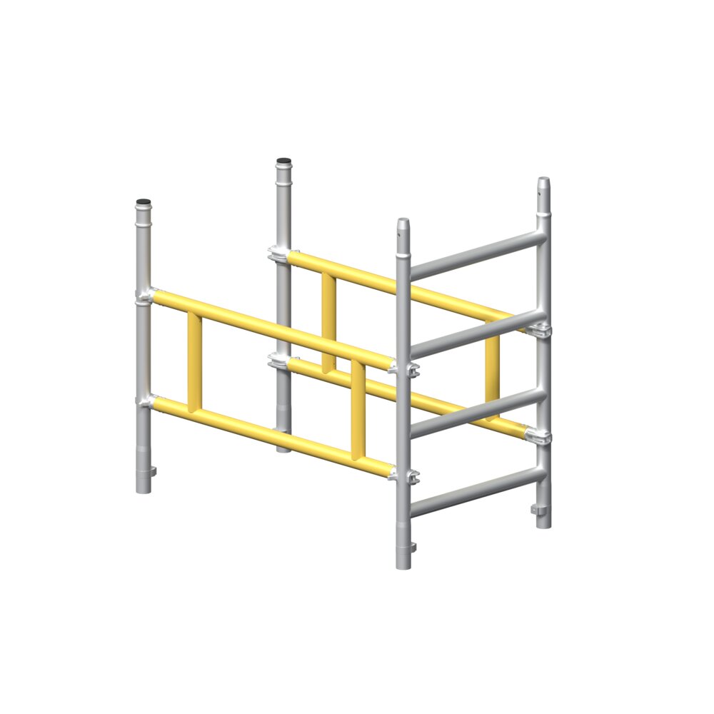 Ensemble de rambarde Munk à trois côtés pour plateforme de montage mobile de Günzburger Steigtechnik Ensemble de garde-corps Munk à trois côtés pour plateforme de montage mobile, de la catégorie des échelles de plateforme, référence 011319