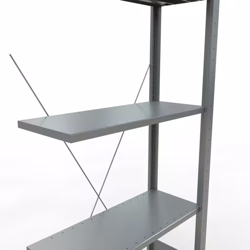 Image supplémentaire de l'article Étagère rapportée, étagère, système enfichable MULTIplus150, 2000 x 750 x 300 mm (HxLxP), 5 étagères, traverse, galvanisé Image supplémentaire de l'article Tablette supplémentaire, étagère, système enfichable MULTIplus150, 2000 x 750 x 300 mm, 5 tablettes, galvanisé à partir de la tablette supplémentaire