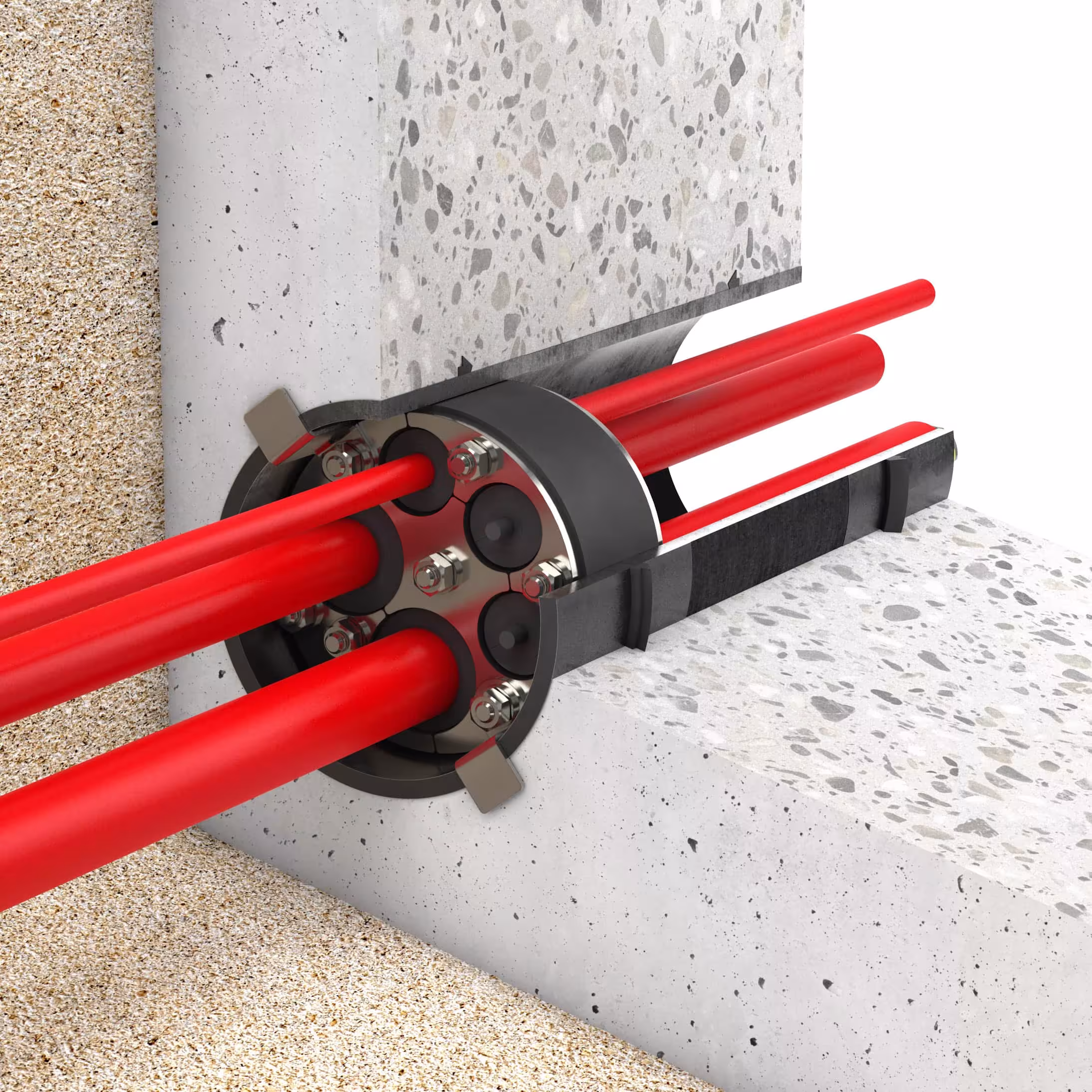 Guarnizione a pressare in gomma ZS 200 GPD200/G/40/ZS/V2A/EPDM/3x(22-54)+4x(4-25)+3x(4-20) della marca UGA System-Technik dalla gamma di prodotti per condotti a parete