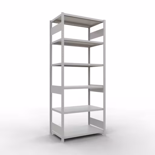 Figura n. 14 dell'articolo scaffale base, scaffale, sistema a innesto MULTIplus330, 2500 x 1000 x 600 mm (AxLxP), 6 ripiani, barre longitudinali, RAL 7035 grigio chiaro del gruppo di prodotti sistema a innesto della marca Schulte Lagertechnik