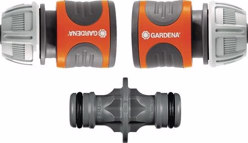 Set di raccordi in plastica GARDENA da 1/2 e 5/8 di pollice (13,15 mm) della categoria connettori, raccordi e giunti per tubi flessibili con codice articolo 4000350275