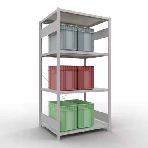 Figure n° 13 de l'article étagère de base, système d'étagères enfichables MULTIplus330, 2000 x 1000 x 800 mm, 5 étagères, gris clair RAL 7035 du groupe de produits système enfichable de la marque Schulte Lagertechnik