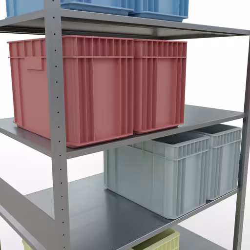 Image du produit n° 14 de l'article étagère de base, étagère, système enfichable MULTIplus150, 3000 x 1300 x 800 mm, 7 étagères, galvanisé de la gamme de produits du système enfichable de Schulte Lagertechnik