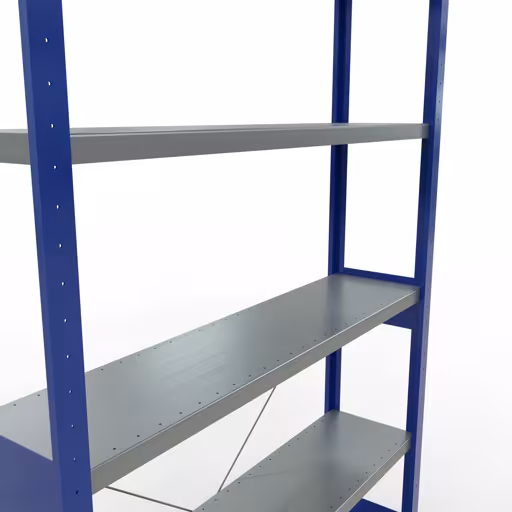 Figure n° 12 de l'article étagère de base, système d'étagères enfichables MULTIplus250, 2500 x 1300 x 300 mm, 6 étagères, RAL 5010 bleu gentiane/galvanisé du groupe de produits système enfichable de Schulte Lagertechnik