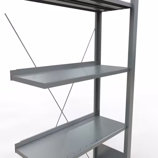 Figure n° 8 de l'article étagère complémentaire, étagère de bureau, système enfichable MULTIplus85, 1800 x 750 x 300 mm (HxLxP), 5 étagères, galvanisées, de la gamme d'étagères de bureau de Schulte Lagertechnik