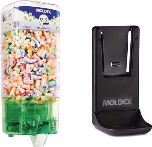 Gehörschutzspender PlugStation TouchFree mit Füllung Spark Plugs (500 Paar) MOLDEX