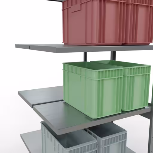 Immagine del prodotto n. 12 dell'articolo scaffale componibile, scaffale doppio, scaffale, sistema a innesto MULTIplus250, 3000 x 1000 x (2x600) mm, 2x7 ripiani, zincato dalla gamma di prodotti Scaffali della marca Schulte Lagertechnik