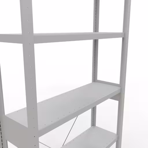 Figura n. 14 dell'articolo scaffale base, scaffale, sistema a innesto MULTIplus330, 2500 x 1000 x 300 mm (AxLxP), 6 ripiani, traversa, RAL 7035 grigio chiaro del gruppo di prodotti sistema a innesto della marca Schulte Lagertechnik
