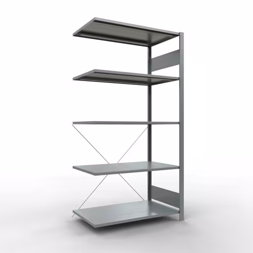 Image du produit n° 10 de l'article Étagère amovible, système enfichable pour étagères MULTIplus150, 2000 x 1000 x 600 mm, 5 étagères, galvanisé - Expressline de la gamme de produits du système enfichable de Schulte Lagertechnik