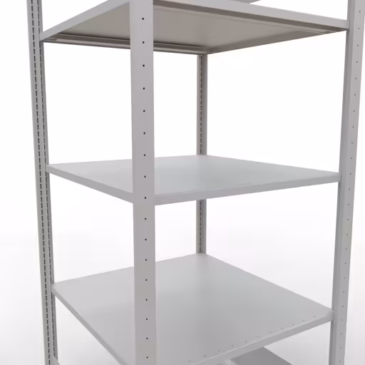 Étagère de base, étagère, système enfichable MULTIplus150, 2000 x 750 x 800 mm (HxLxP), 5 étagères, barres de longueur, RAL 7035 gris clair de la catégorie d'étagères de base avec le GTIN 4004514293428 Étagère de base, étagère, système enfichable MULTIplus150, 2000 x 750 x 800 mm, 5 étagères, RAL 7035 gris clair de la marque Schulte Lagertechnik de la gamme de produits du système enfichable