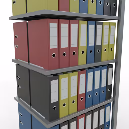 Figure n° 10 de l'article étagère complémentaire, étagère de bureau, système enfichable MULTIplus150, 2300 x 750 x 600 mm, 7 étagères, galvanisées, de la gamme d'étagères de bureau de Schulte Lagertechnik