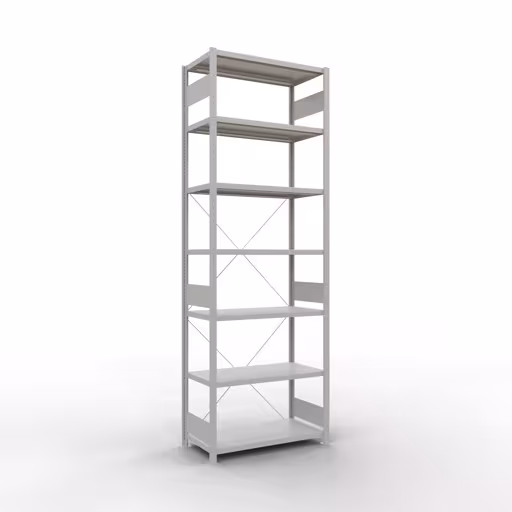 Image du produit n° 14 de l'article étagère de base, système enfichable MULTIplus250, 3000 x 1000 x 500 mm, 7 étagères, RAL 7035 gris clair de la gamme de produits système enfichable de la marque Schulte Lagertechnik