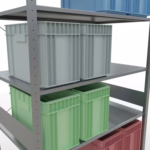 Image du produit n° 8 de l'article étagère de base du système enfichable 3000x1300x800 mm, type 150 kg, galvanisée de la gamme de produits du système enfichable de Schulte Lagertechnik