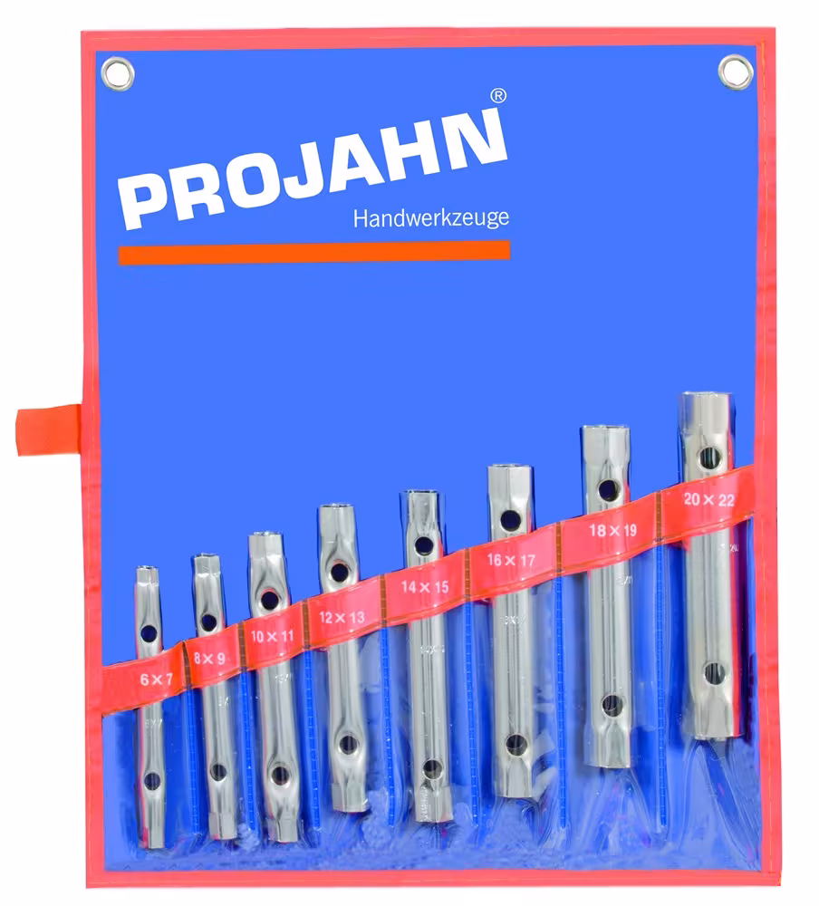 Jeu de clés à douille tubulaires 10 pièces (article 260001 pour 6-13 mm) goupille tournante 146 mm (article 26002 pour 14-27 mm) de PROJAHN de la catégorie outils à main