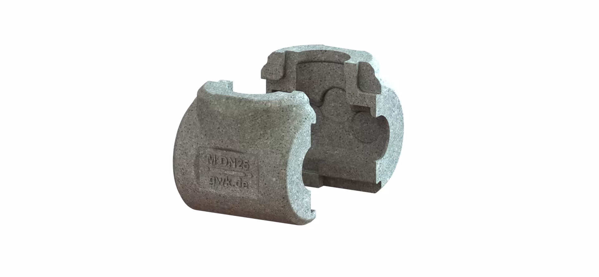 GWK Cassetta in EPP serie M grigio argento per valvola a sede diritta con presa, isolamento raccordo, cod. 5211020002