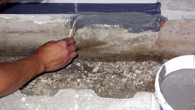 Rivestimento per battiscopa Hydro-Stop pastoso Secchio da 7 kg Person, Konstruktion