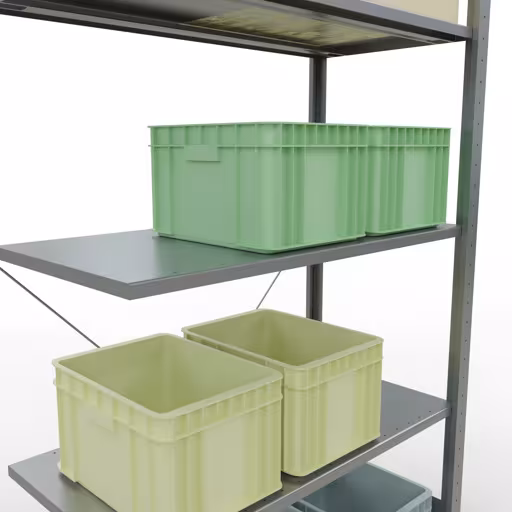 Scaffali aggiuntivi, scaffali, sistema a innesto MULTIplus150, 2000 x 1000 x 500 mm (AxLxP), 5 ripiani, traversa, zincato - Expressline della marca Schulte Lagertechnik dalla gamma di prodotti dei sistemi a innesto