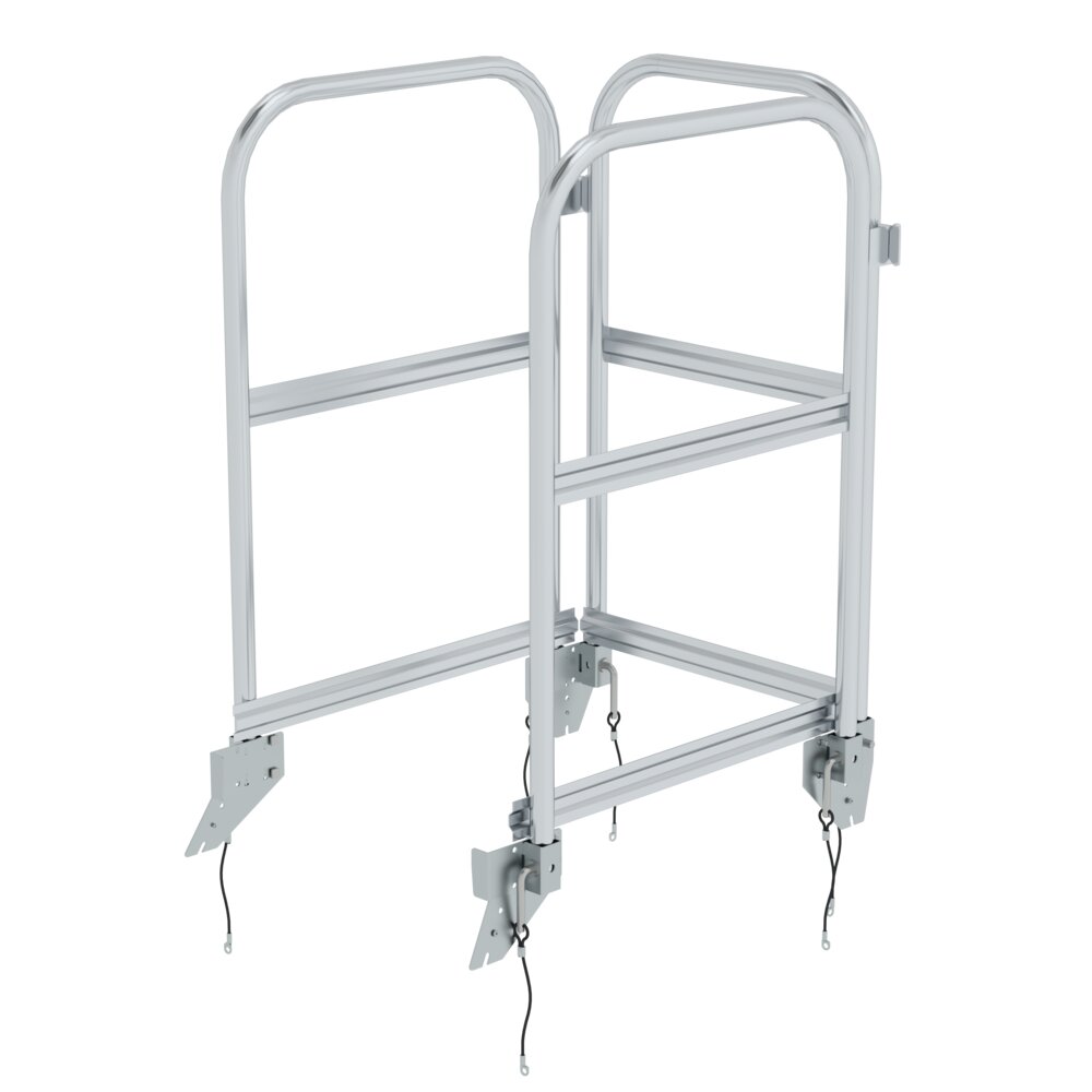 Munk Geländer steckbare Ausführung für Podesttreppen einseitig begehbar