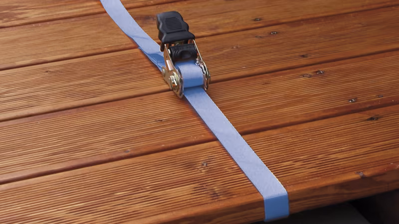 Spanngurt 8,0 m lang, im Blisterkarton Zubehör, Riemen, Holz, Hartholz, Gürtel