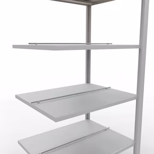 Figure n° 9 de l'article étagère complémentaire, étagère de bureau, système enfichable MULTIplus150, 2000 x 750 x 600 mm, 6 étagères, avec butée centrale, gris clair de la gamme d'étagères de bureau de Schulte Lagertechnik