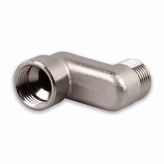 Pezzo di compensazione per radiatore, connessione a S, filettatura interna da 1/2" a filettatura esterna, filettatura esterna e collegamenti per montaggio su radiatore, articolo n. 1000-offset-20