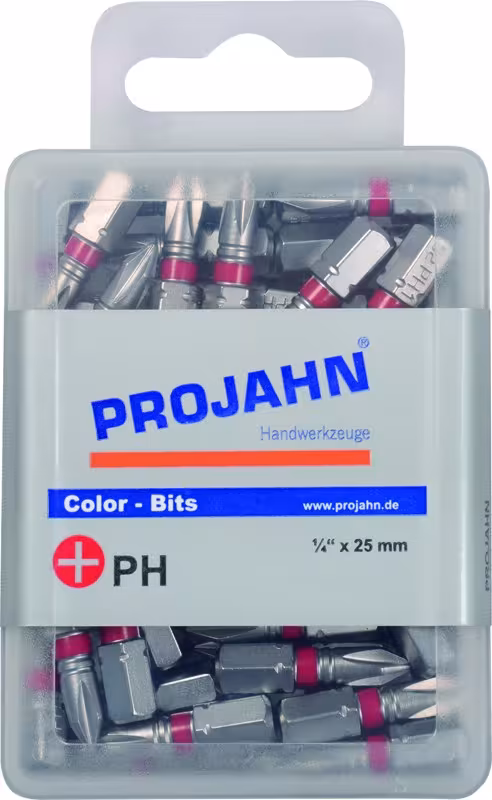 Punta marcata 1/4" L25 mm Phillips n. 2 confezione da 50 della marca PROJAHN dalla categoria accessori per macchine