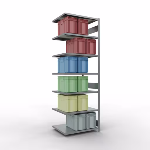 Figure n° 15 de l'article, système d'étagères MULTIplus330, système enfichable, 3000 x 1000 x 800 mm, 7 étagères, galvanisé du groupe de produits système enfichable de Schulte Lagertechnik