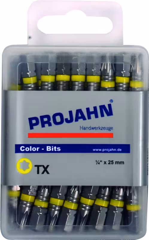 Color-Ring Bit für Innen-TX-Schrauben 6,3 50er-Pack Typ Variante: 1/4" markierter Bit L25 mm TX T20 50er Pack aus der Kategorie Bits & Bithalter mit der Artikelnr. 1733-50