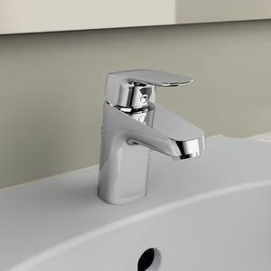 IS Ceraflex 5 l/min BlueStart miscelatore per lavabo con scarico a ribalta 101 mm proiezione cromo