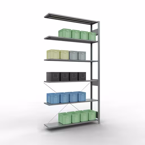 Ripiano aggiuntivo con sistema a innesto 2500x1300x300 mm, tipo 150 kg, zincato di Schulte Lagertechnik della categoria Sistema a innesto