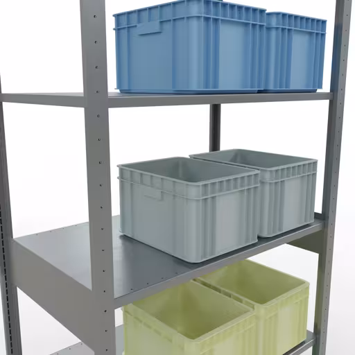 Figure n° 13 de l'article étagère de base, système d'étagères enfichables MULTIplus85, 2500 x 1000 x 600 mm, 6 étagères, galvanisées du groupe de produits système enfichable de la marque Schulte Lagertechnik