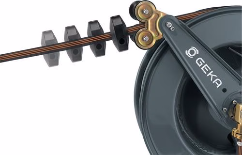 Detailbild 4092486 Schlauchaufroller PA30GSK Anschlussgewinde 33,25mm Gewinde 1 Außengewinde Zoll pulverbeschichteter Stahl GEKA