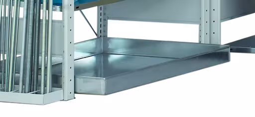 Vaschetta di raccolta per stoccaggio olio 950 x 650 mm (AxL), zincata, capacità: 30 l di Schulte Lagertechnik Vaschetta di raccolta per stoccaggio olio 950 x 650 mm (AxL), zincata, capacità: 30 l, pallet per fusti, articolo n. 14997