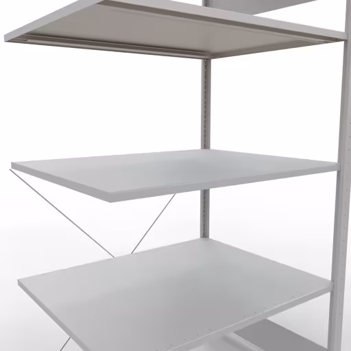 Image du produit n° 12 de l'article Étagère complémentaire, étagère, système enfichable MULTIplus150, 2000 x 1000 x 800 mm, 5 étagères, traverse, RAL 7035 gris clair Figure n° 12 de l'article, système d'étagères enfichables MULTIplus150, 2000 x 1000 x 800 mm, 5 étagères, RAL 7035 gris clair du groupe de produits système enfichable de Schulte Lagertechnik