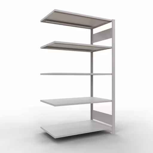 Figura n. 10 dell'articolo scaffali componibili, scaffali per ufficio, sistema a innesto MULTIplus150, 1800 x 1000 x 600 mm, 5 ripiani, grigio chiaro del gruppo di prodotti scaffali per ufficio della marca Schulte Lagertechnik