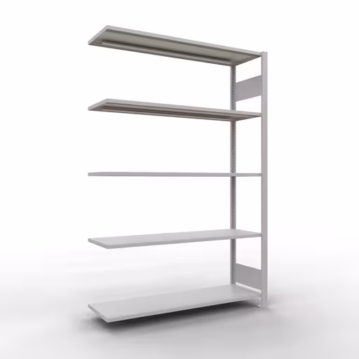 Image du produit n° 15 de l'article étagère complémentaire, étagère à étagères, système enfichable MULTIplus150, 2000 x 1300 x 400 mm, 5 étagères, RAL 7035 gris clair de la gamme de produits du système enfichable de Schulte Lagertechnik