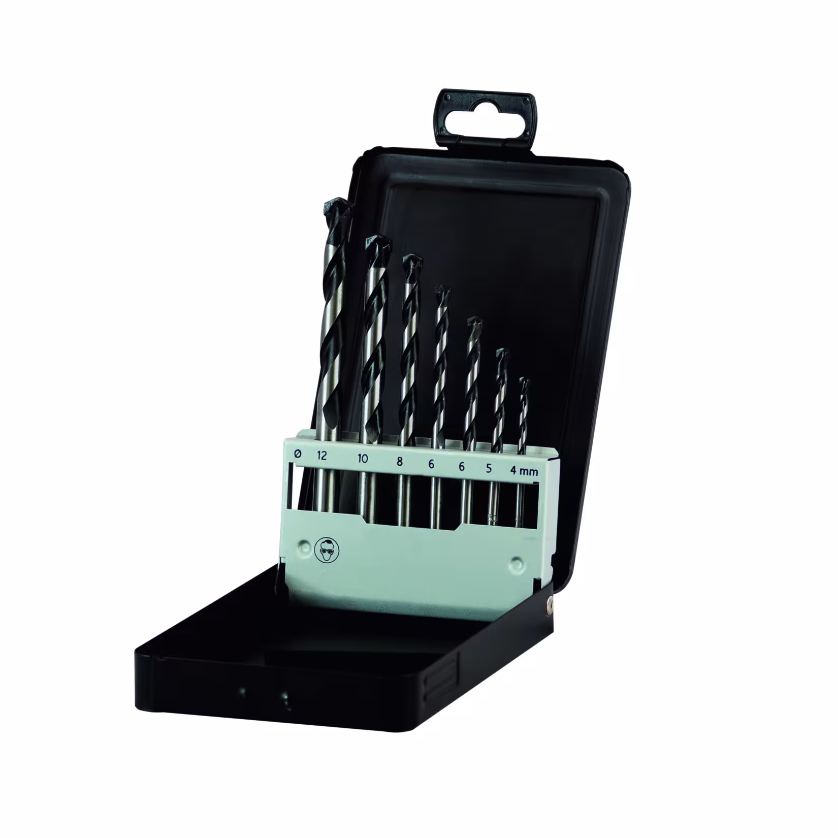 Set di punte per cemento TCT 7 pezzi. 4-5-6-6-8-10-12 mm in cassetta metallica della categoria trapano con GTIN 4000146560020 Set di punte per cemento TCT 7 pezzi. Cassetta metallica 4-5-6-6-8-10-12 mm della marca PROJAHN della gamma accessori per macchine