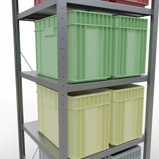 Figure n° 10 de l'article étagère de base, étagère, système enfichable MULTIplus250, 2000 x 750 x 800 mm, 5 étagères, galvanisé du groupe de produits système enfichable de la marque Schulte Lagertechnik